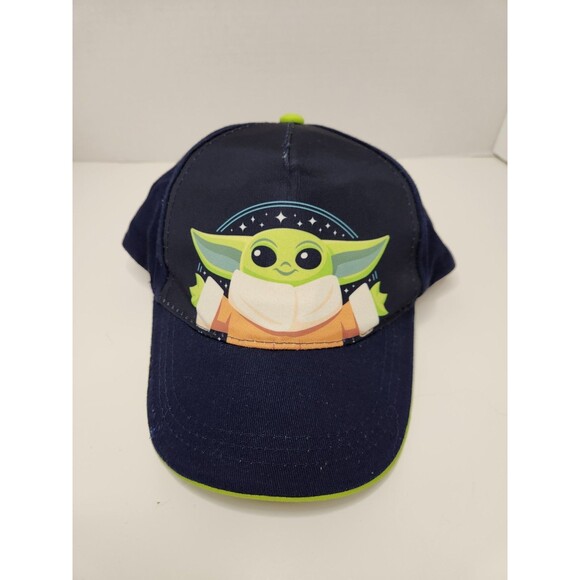 Star Wars Baby Yoda Grogu Hat Cap‎ Snap Back Blue Kids Youth Adjustable OSFA - Picture 1 of 5
